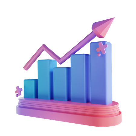 Charte de croissance  3D Illustration