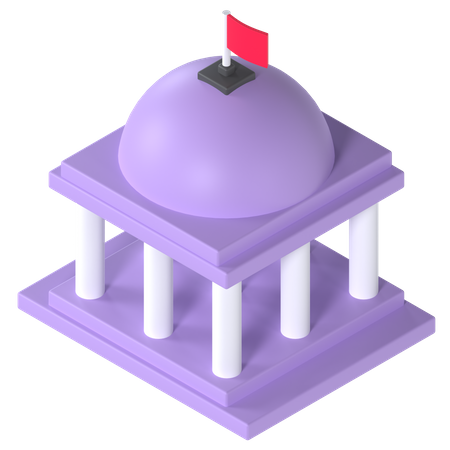 Court house  3D Illustration