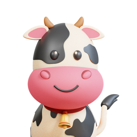 Cow  3D Illustration