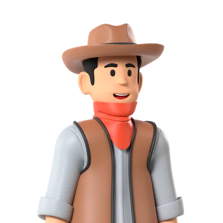 Cow-boy  3D Icon