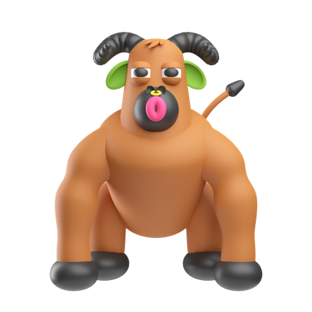 Cow Monster  3D Icon