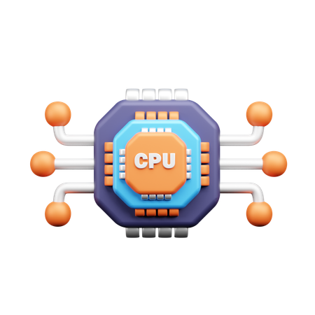 CPUチップ  3D Icon