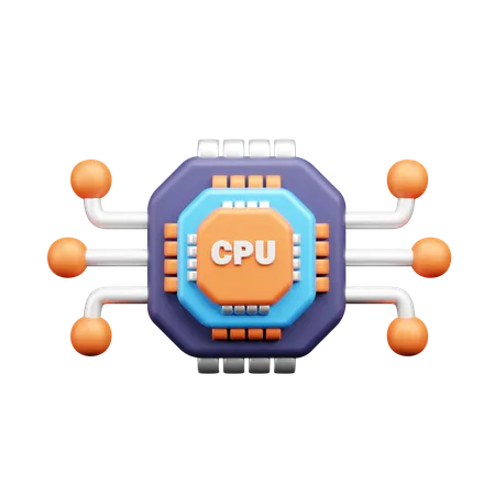 CPUチップ  3D Icon