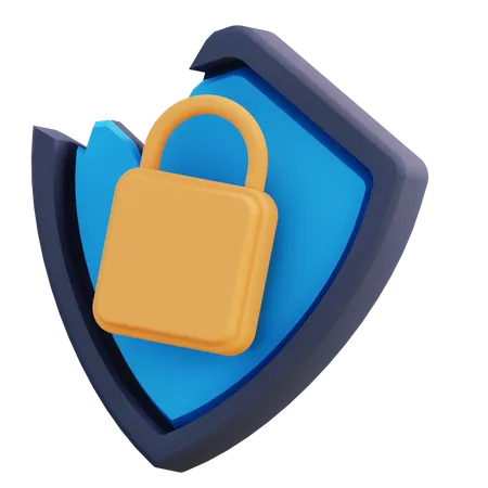 Cracked Security  3D Icon