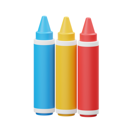 Crayons  3D Illustration