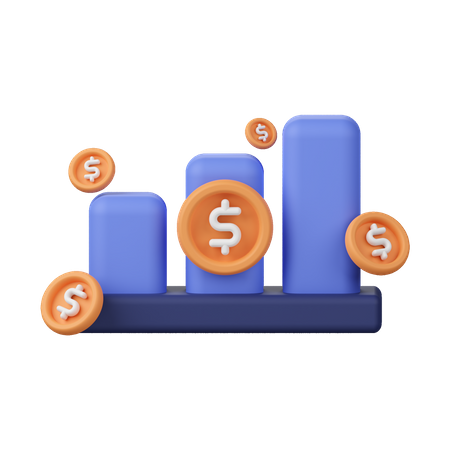 Crecimiento financiero  3D Icon