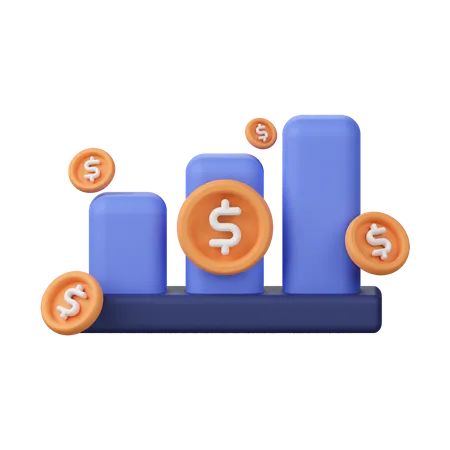 Crecimiento financiero  3D Icon