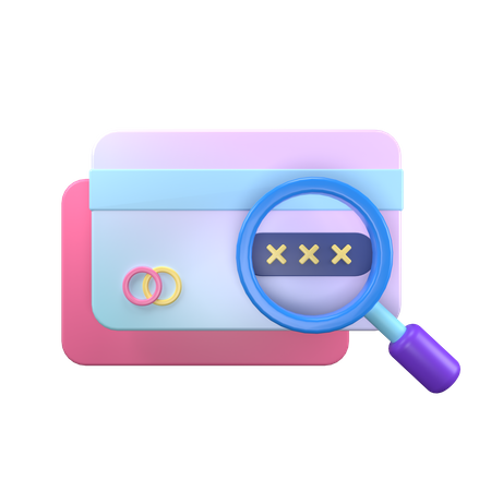 Credit Card CVV Code  3D Icon