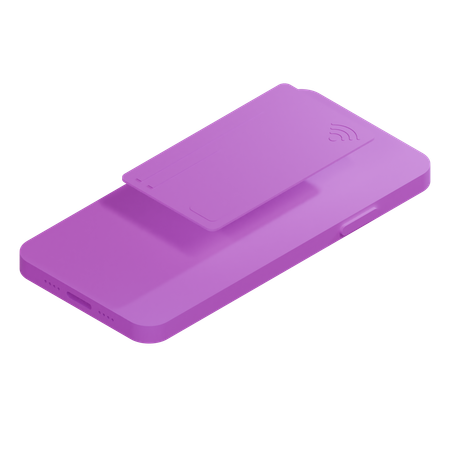 Credit Card Magenta Full  3D Icon