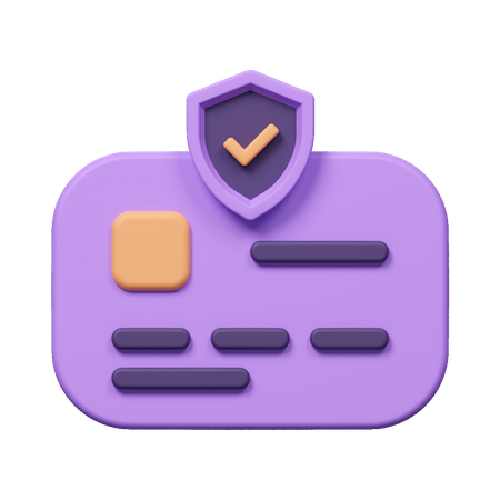 Credit Card Protection  3D Icon