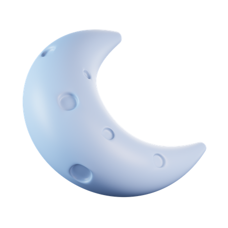 Crescent Moon  3D Icon