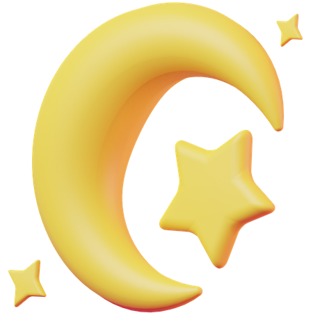 Crescent Moon  3D Icon