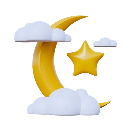 Crescent Moon  3D Icon