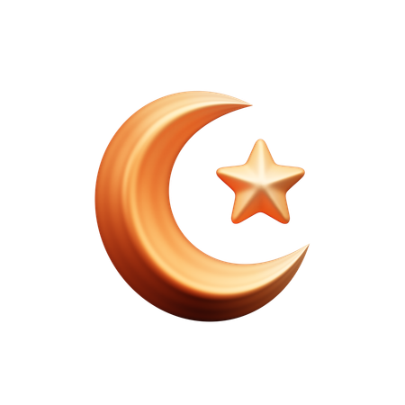 Crescent Moon  3D Icon