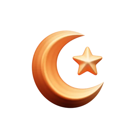 Crescent Moon  3D Icon