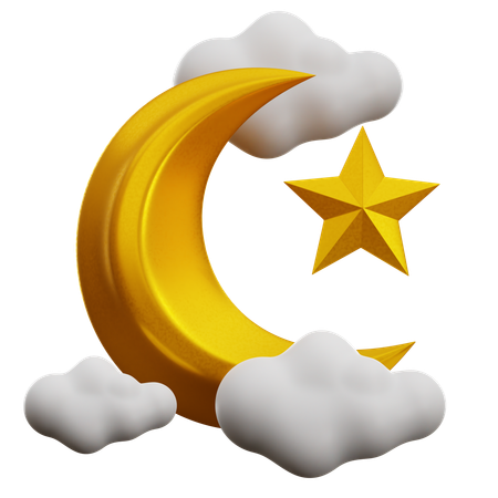 CRESCENT MOON  3D Icon