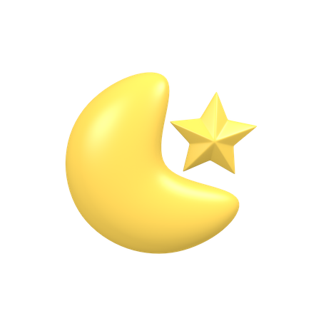 Crescent Moon  3D Illustration