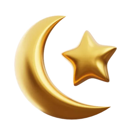 Crescent Moon  3D Icon