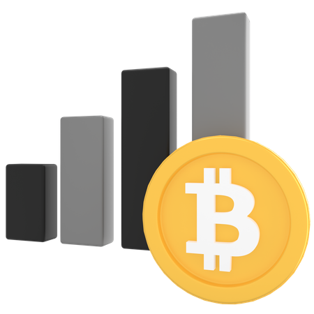 Crescimento do bitcoin  3D Icon