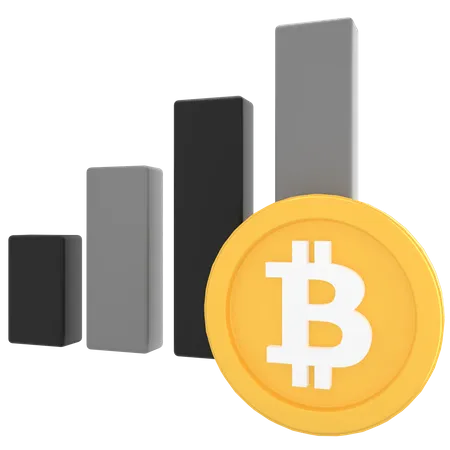 Crescimento do bitcoin  3D Icon