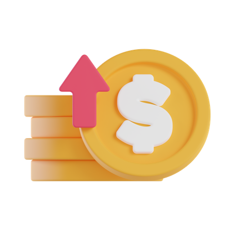 Crescimento do dólar  3D Icon