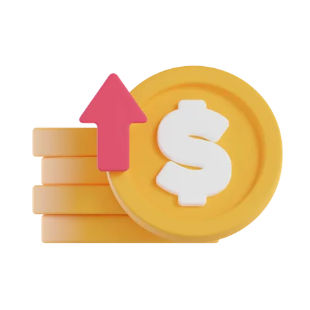 Crescimento do dólar  3D Icon