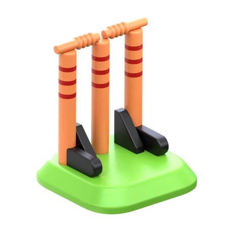 Cricket Stump  3D Icon