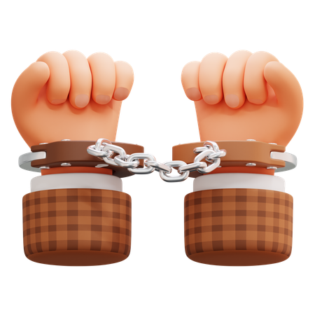 Criminal handcuffs  3D Icon