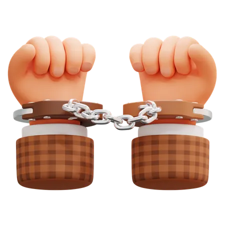 Criminal handcuffs  3D Icon