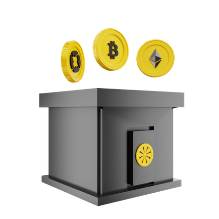 Banco criptográfico  3D Icon