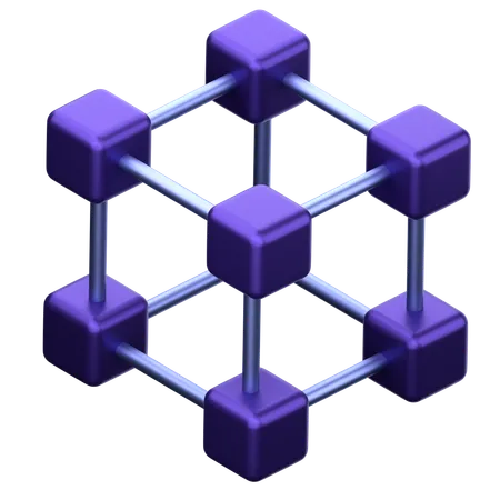 Blockchain criptográfico  3D Icon