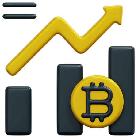 Crescimento criptográfico  3D Icon