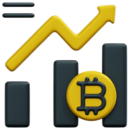 Crescimento criptográfico  3D Icon