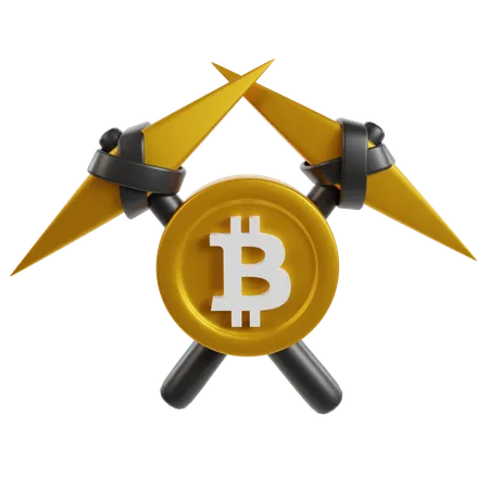 Minería criptográfica  3D Icon