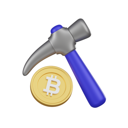 Minería criptográfica  3D Icon