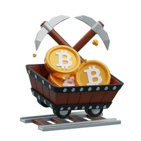 Minería criptográfica  3D Icon