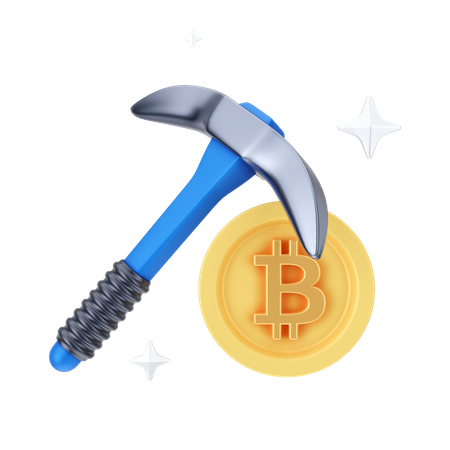 Minería criptográfica  3D Icon