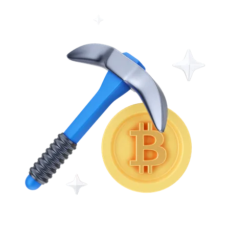 Minería criptográfica  3D Icon