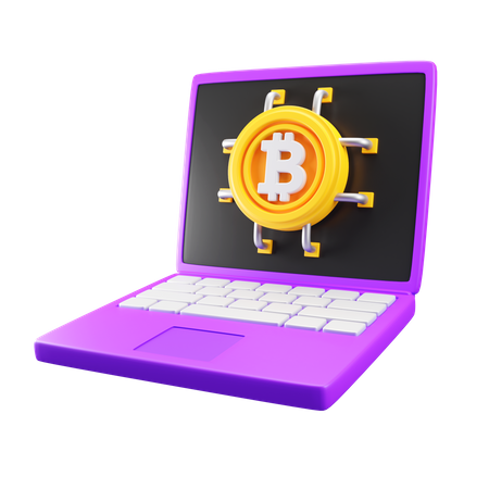 Minería criptográfica  3D Icon