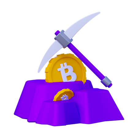 Minería criptográfica  3D Icon