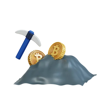 Minería criptográfica  3D Icon