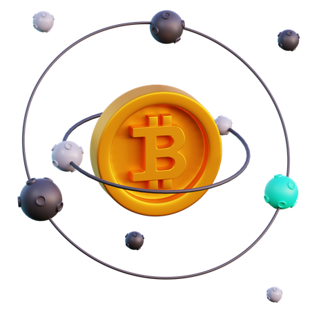 Universo criptográfico  3D Icon