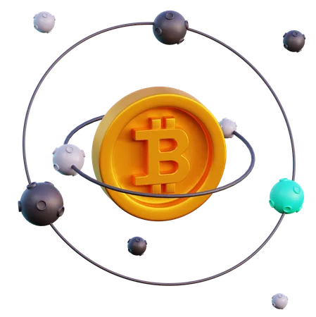 Universo criptográfico  3D Icon