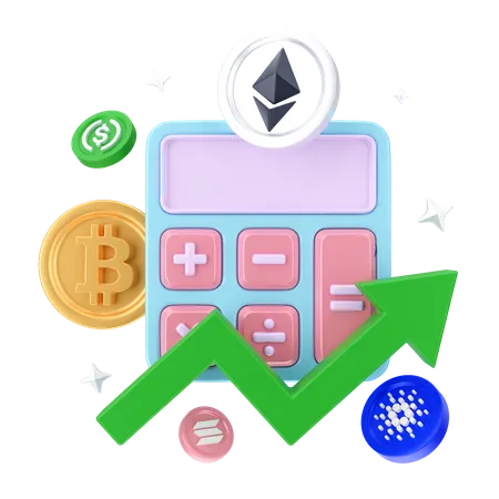 Contabilidade criptográfica  3D Illustration