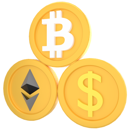 Criptomoneda  3D Icon