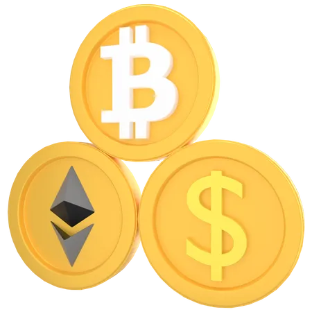 Criptomoneda  3D Icon