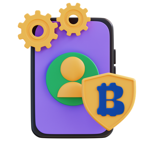 Criptomoneda segura  3D Icon