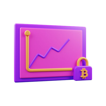 Criptomoneda segura  3D Illustration