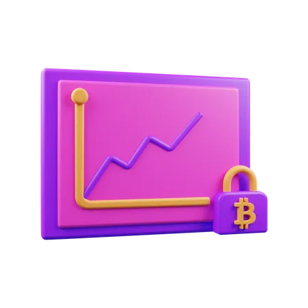 Criptomoneda segura  3D Illustration