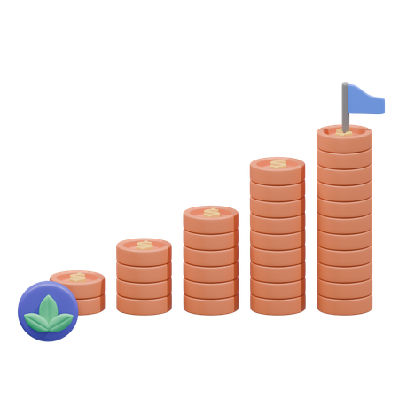 Croissance financière  3D Icon